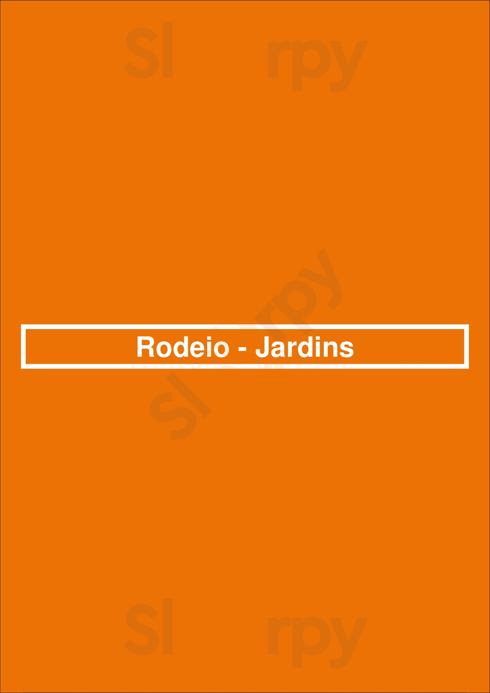 Rodeio - Jardins São Paulo Menu - 1