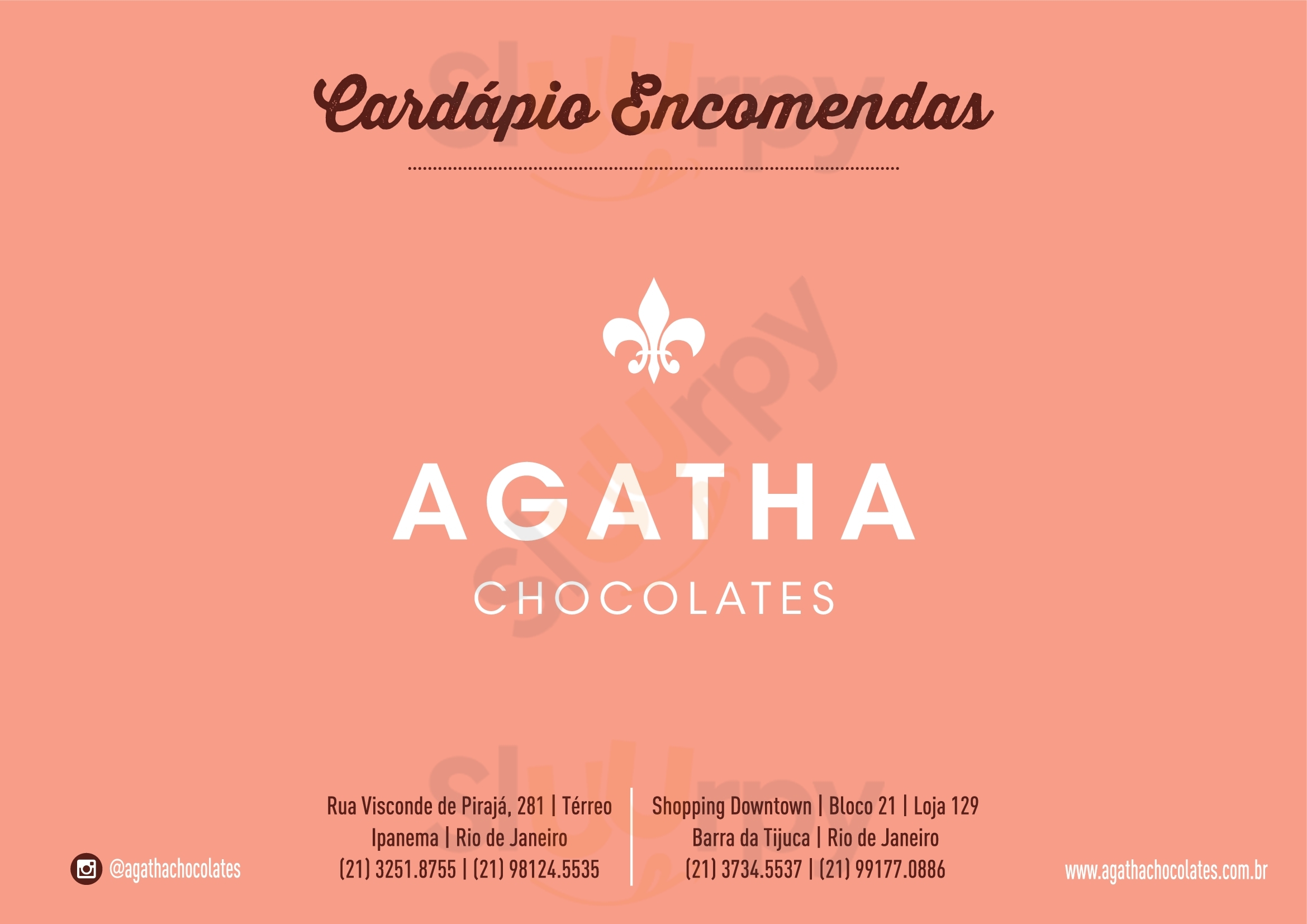 Agatha Chocolates Rio de Janeiro Menu - 1