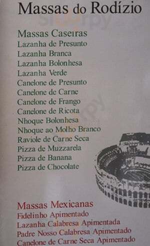 Restaurante Coliseu Das Massas Rodízio Rio de Janeiro Menu - 1