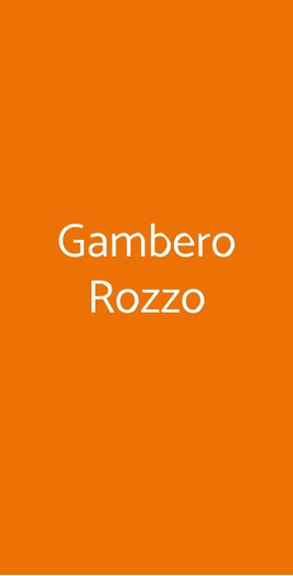 Ristorante Gambero Rozzo, Cattolica