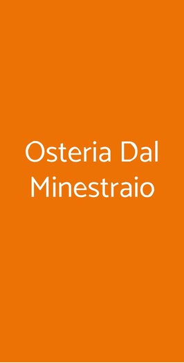 Ristorante Osteria Dal Minestraio, Riccione