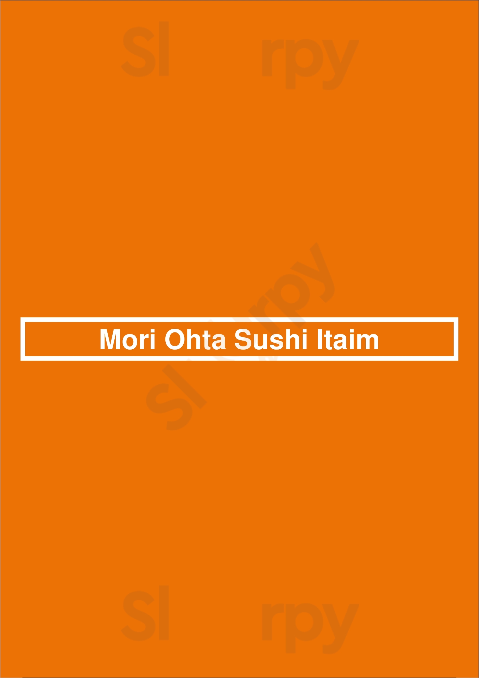 Mori Ohta Sushi Itaim São Paulo Menu - 1
