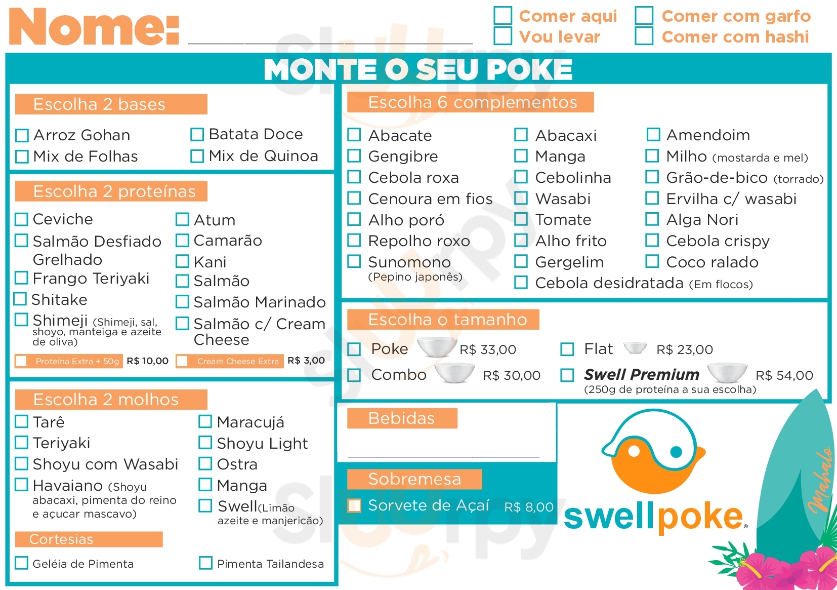 Swell Poke Florianópolis Menu - 1