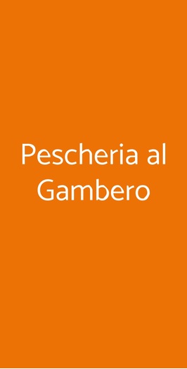 Pescheria Al Gambero