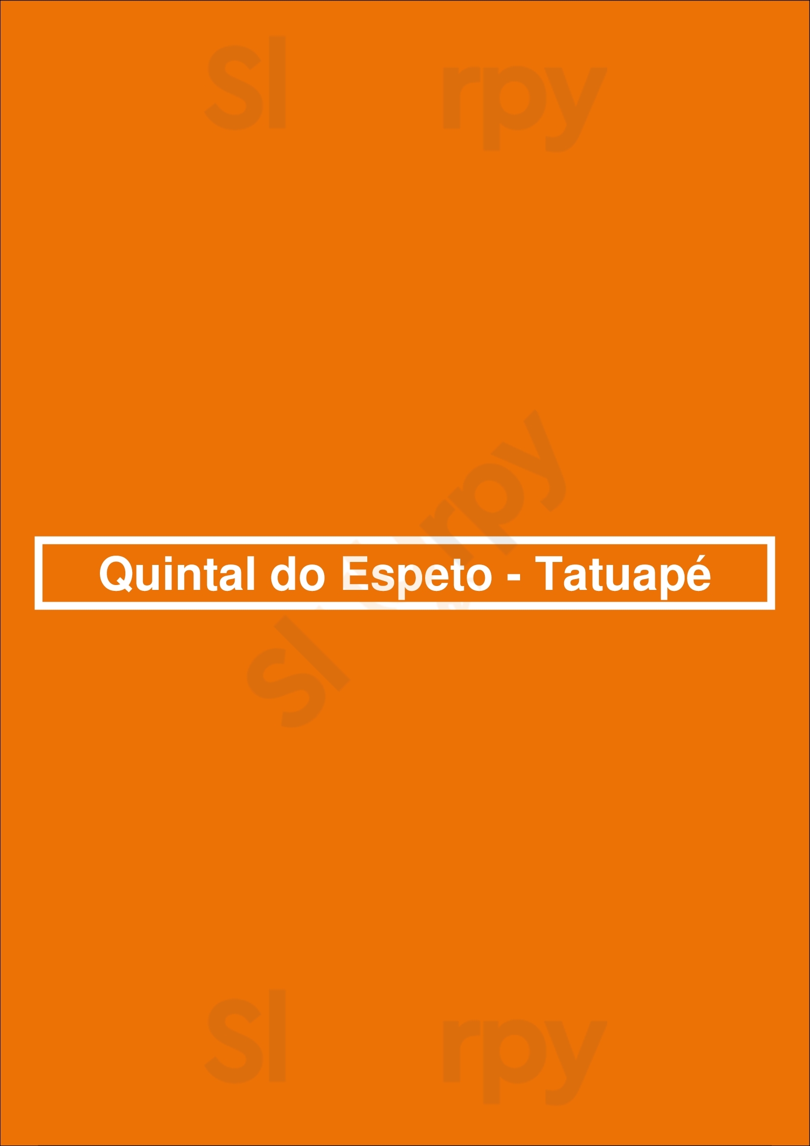 Quintal Do Espeto - Tatuapé São Paulo Menu - 1