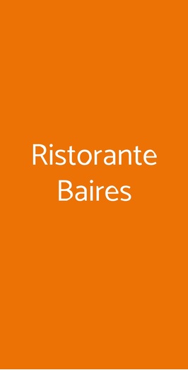 Ristorante Baires, Roma