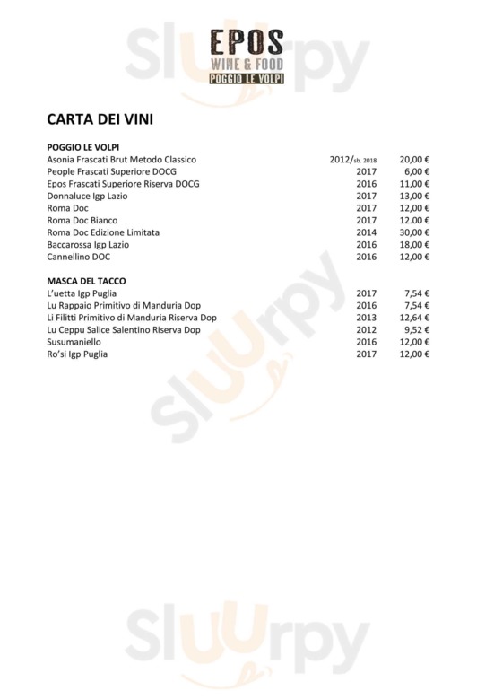 Carta dei vini