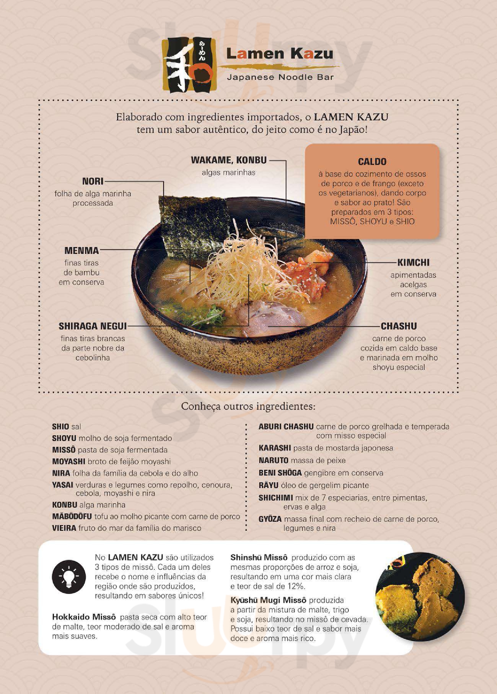 Lamen Kazu Paulista São Paulo Menu - 1