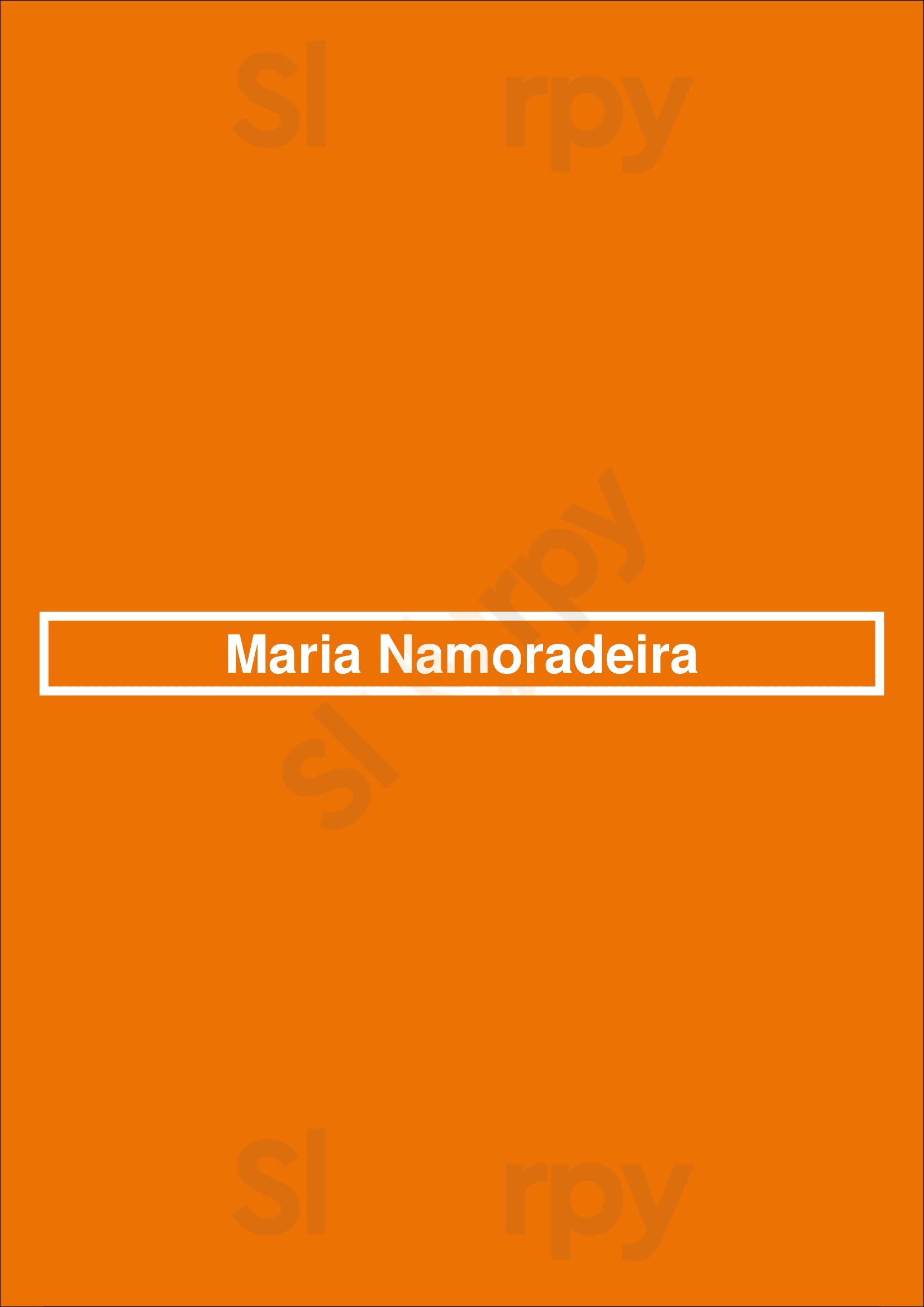 Maria Namoradeira São Paulo Menu - 1