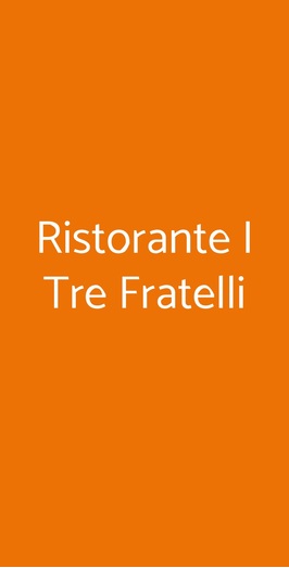 Ristorante I Tre Fratelli, Roma