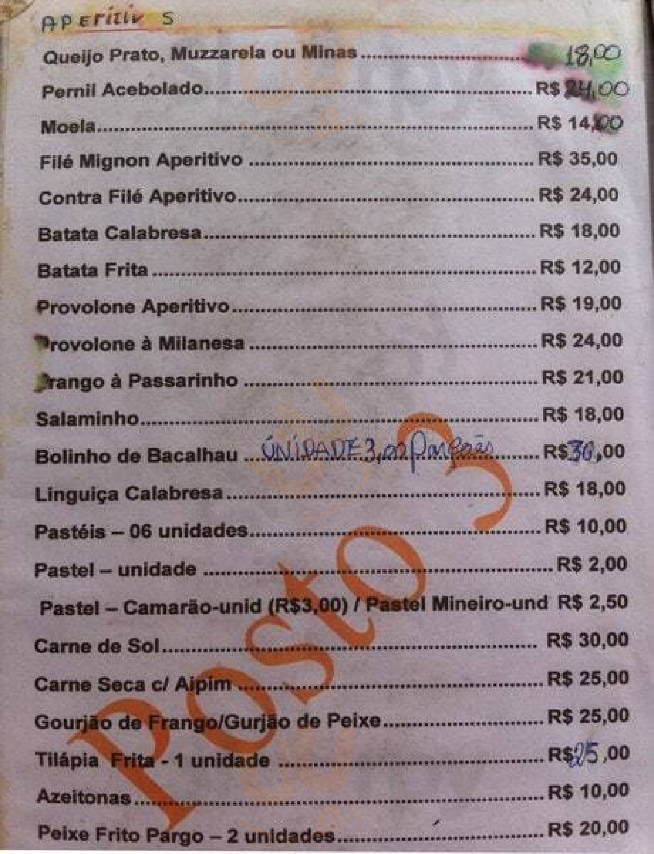 Posto 3 Rio de Janeiro Menu - 1