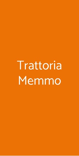 Trattoria Memmo, Roma