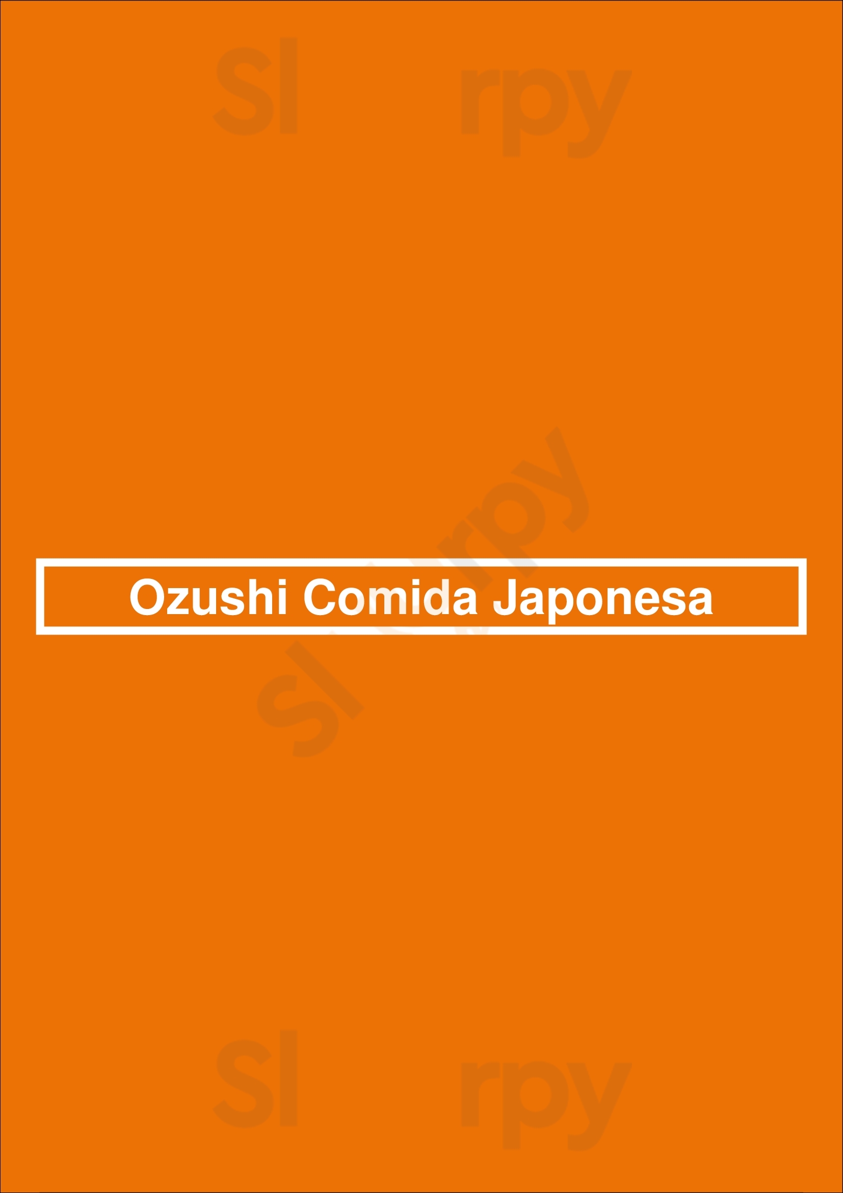 Ozushi Comida Japonesa São Paulo Menu - 1
