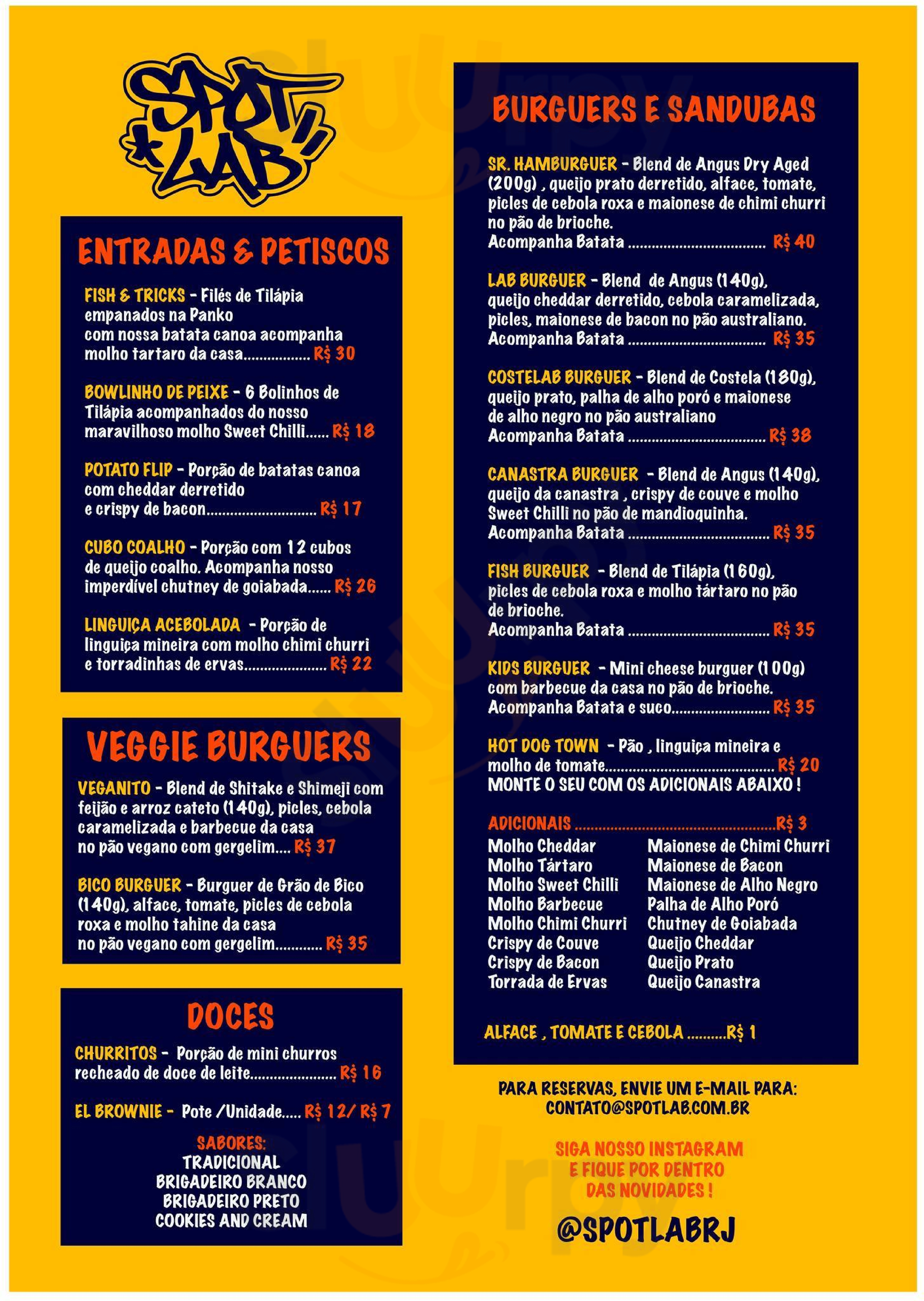 Spotlab Rio de Janeiro Menu - 1