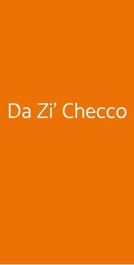 Da Zi' Checco, Roma