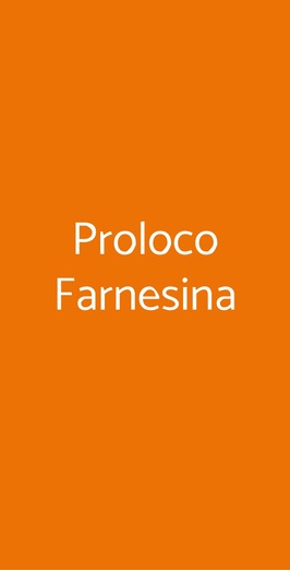 Proloco Farnesina, Roma