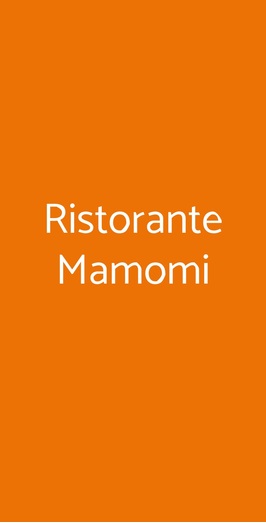 Ristorante Mamomi, Roma