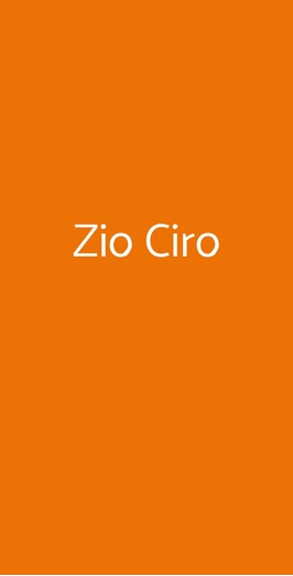 Zio Ciro, Roma