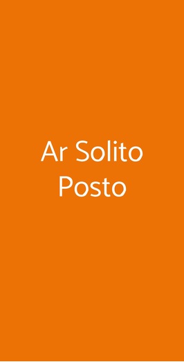 Ar Solito Posto, Valmontone