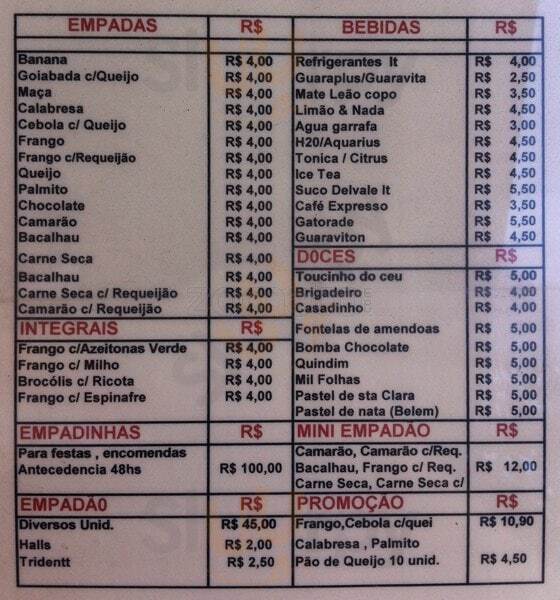 Casa Da Empada Rio de Janeiro Menu - 1