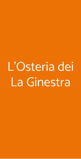 L'osteria Dei La Ginestra, Fiumicino