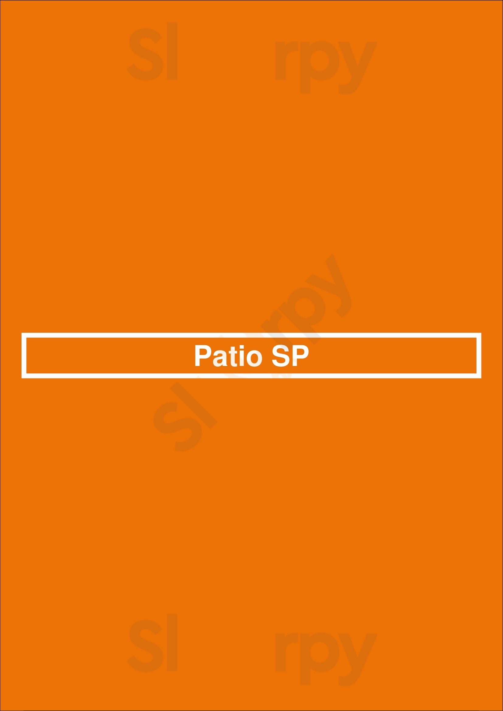 Patio Sp São Paulo Menu - 1