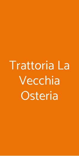 Trattoria La Vecchia Osteria, Genazzano