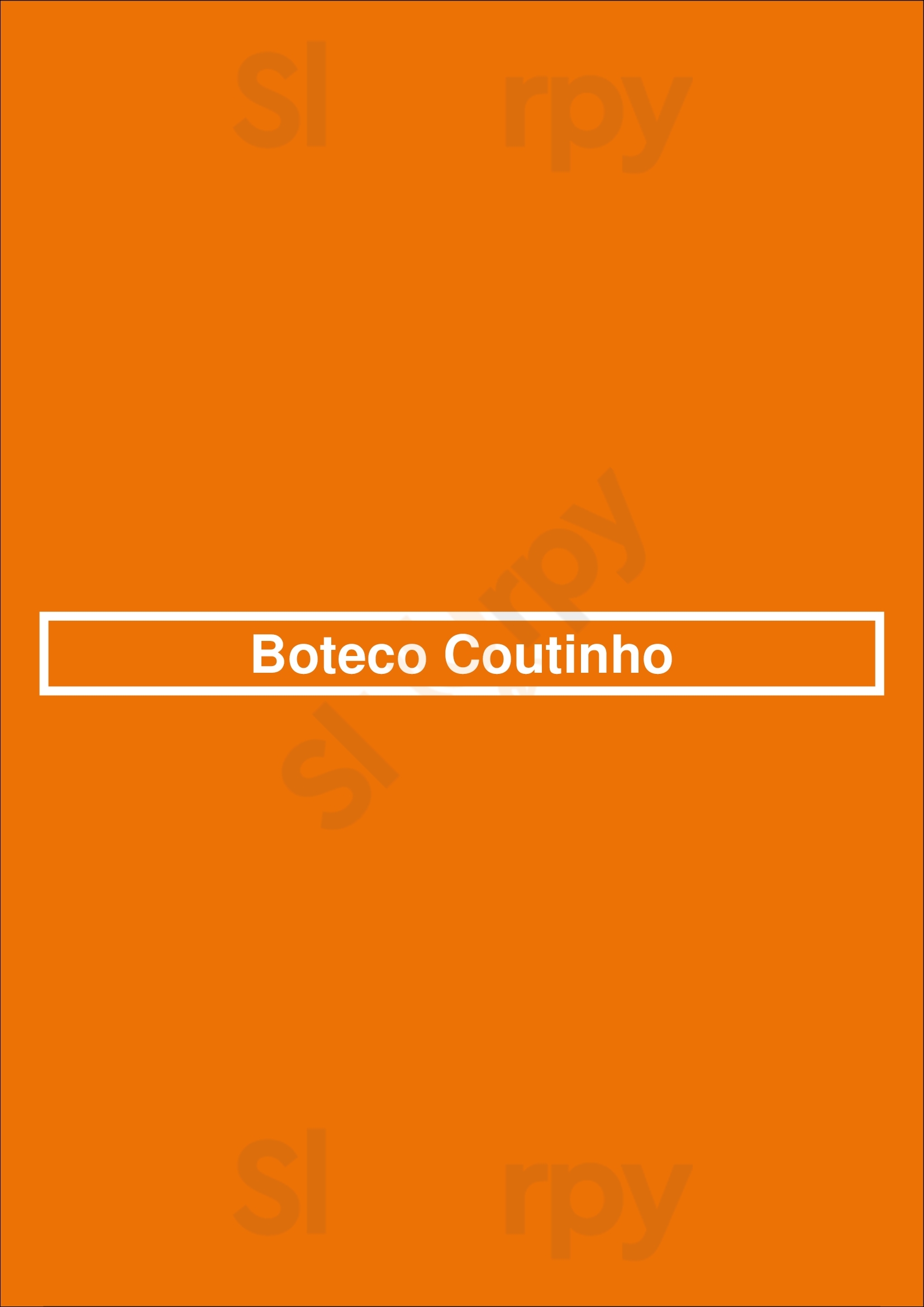 Boteco Coutinho São Paulo Menu - 1