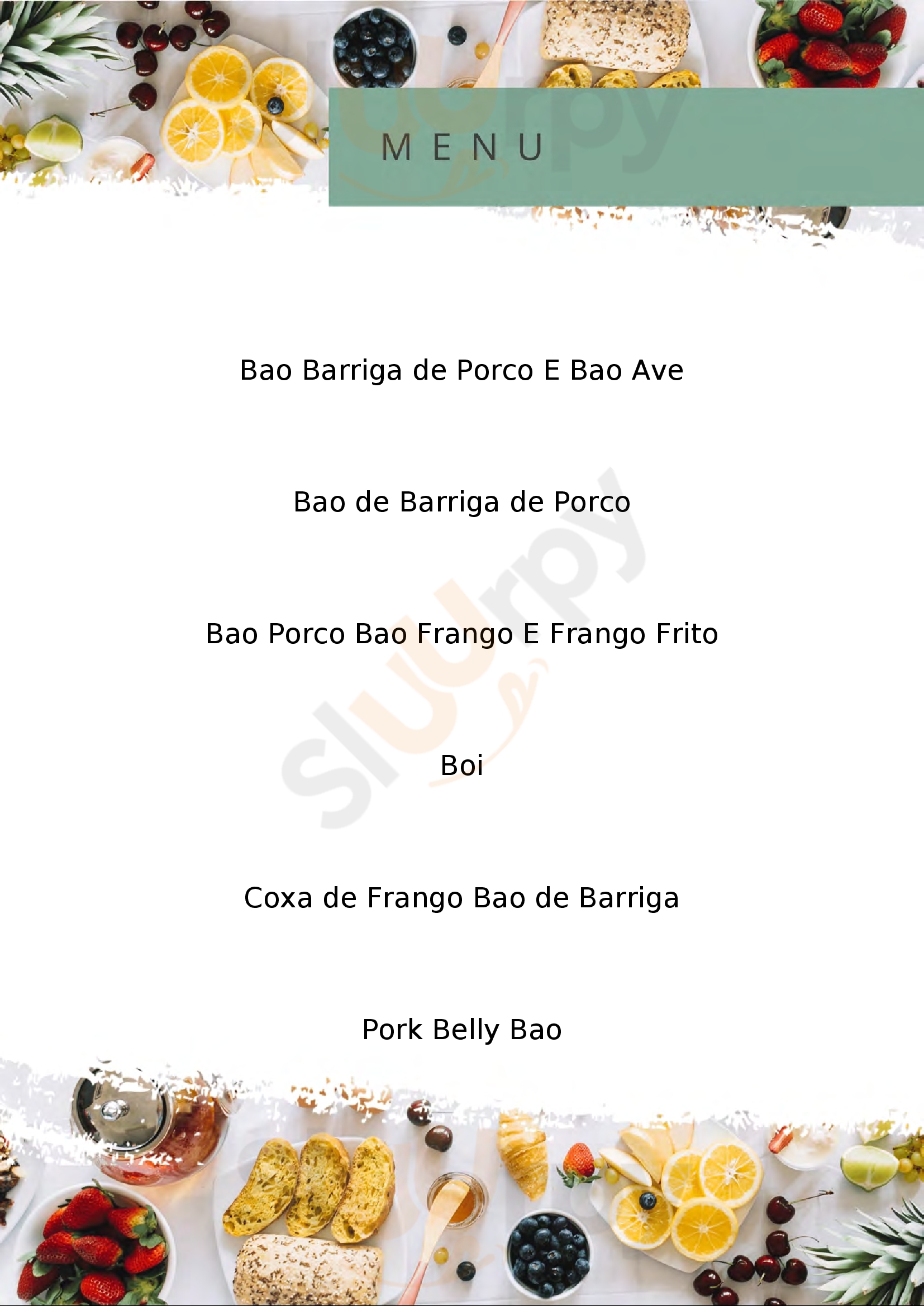 Bao Bao Baby São Paulo Menu - 1