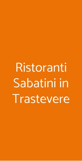 Sabatini, Roma