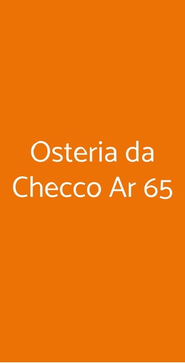 Osteria Ar 65, Roma