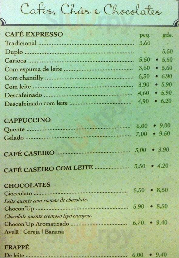 Café Hum - Ipanema Rio de Janeiro Menu - 1