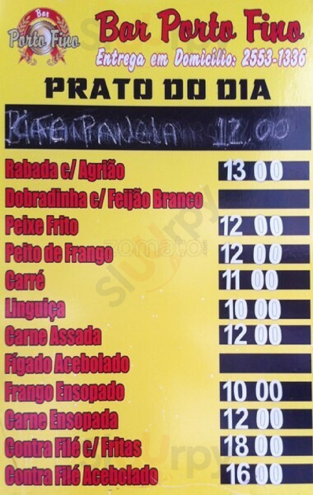 Bar Porto Fino Rio de Janeiro Menu - 1