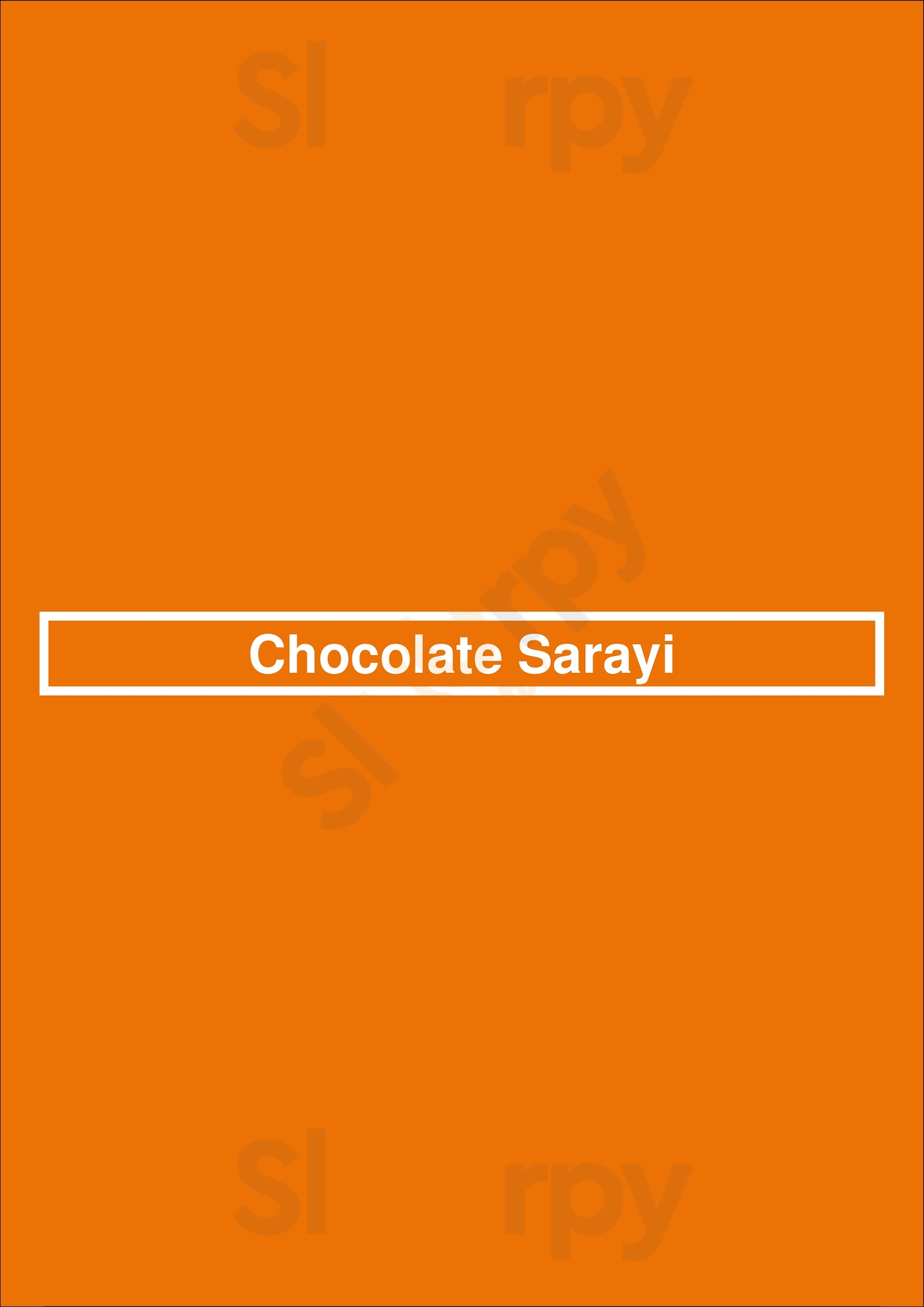 Chocolate Sarayi São Paulo Menu - 1