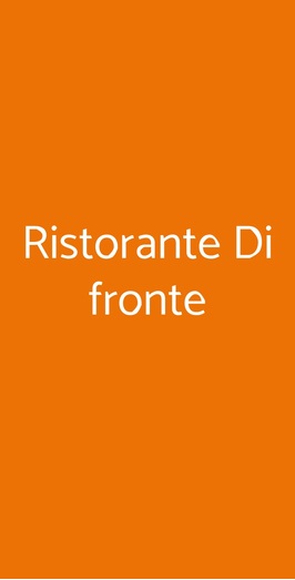 Ristorante Di Fronte, Trevignano Romano