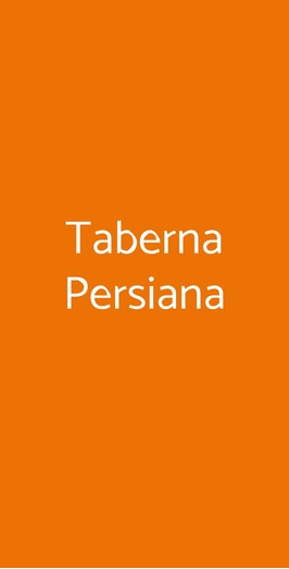 Taberna Persiana, Roma