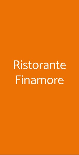 Ristorante Finamore, Sacrofano