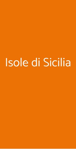 Isole Di Sicilia, Roma