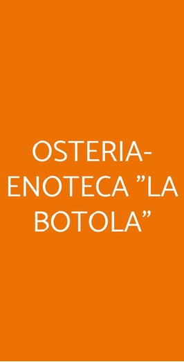 Osteria "la Botola", Atina