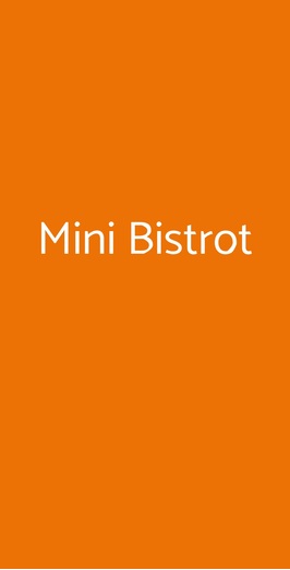 Mini Bistrot, Roma