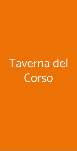 Taverna Del Corso, Roma