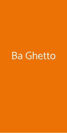 Ba'ghetto Piazza Bologna, Roma