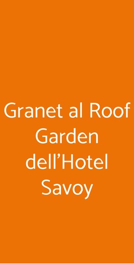 Granet Restaurant & Terraces, Roma