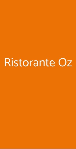 Ristorante Oz, Roma