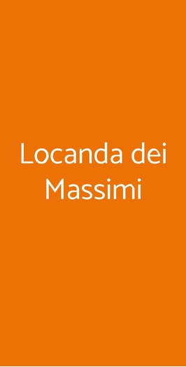 Locanda Dei Massimi, Roma