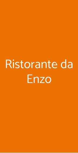 Ristorante Da Enzo, Roma