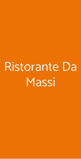 Ristorante Da Massi, Roma