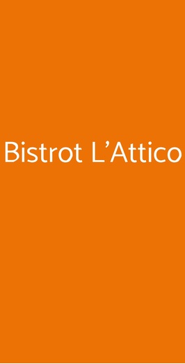 Bistrot L'attico, Roma