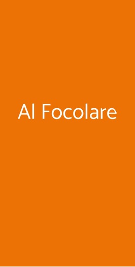 Al Focolare Ristorante, Ariccia