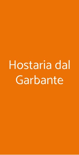 Hostaria Dal Garbante, Roma